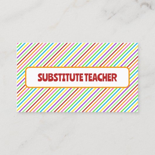 Carte D'appel Enseignant substitut du tuteur (Devant)