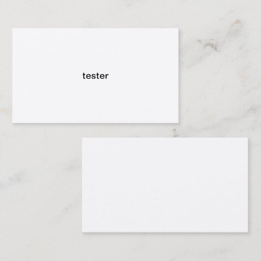 Carte D'appel essai (Devant / Derrière)