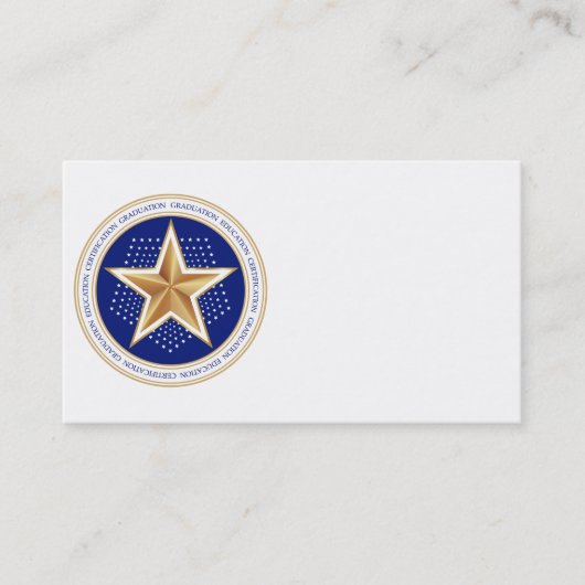 Carte D'appel étoile de graduation (Devant)