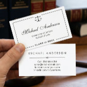 Carte D'appel Étudiant de l'école de droit noir et blanc simple