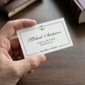 Carte D'appel Étudiant de l'école de droit noir et blanc simple