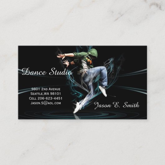 Carte D'appel Exemple de Studio Card-Dance d'appel classique (Devant)