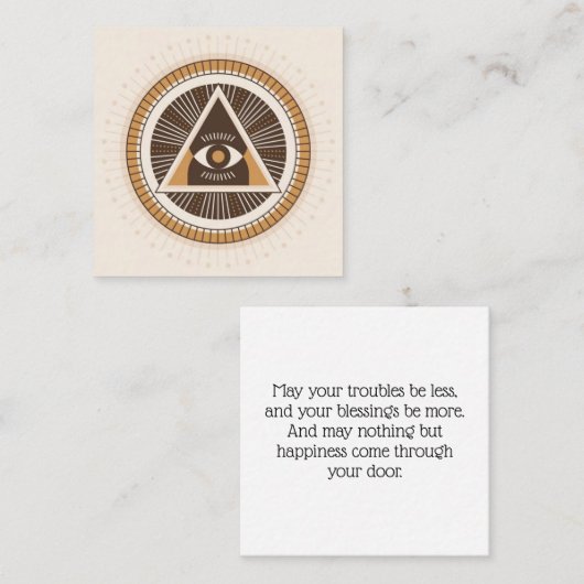 Carte D'appel Eye Of Providence Protection Pass Along Cards (Devant / Derrière)