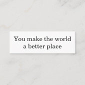 Carte D'appel Faire une différence (Devant)