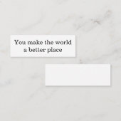 Carte D'appel Faire une différence (Devant / Derrière)