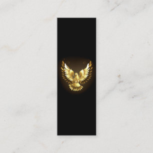 Carte D'appel Faux Gold Foil Peace Dove en noir