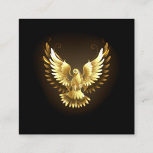 Carte D'appel Faux Gold Foil Peace Dove en noir