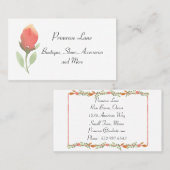 Carte d'appel Feminine Pastel Rosebud (Devant / Derrière)