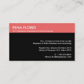 Carte D'appel féna flores : diplômé (Dos)