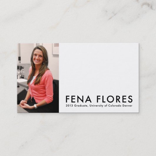 Carte D'appel féna flores : diplômé (Devant)