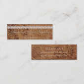 Carte D'appel Fiche de nom de la graduation en cuir et dentelle  (Devant / Derrière)