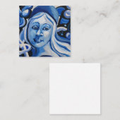 Carte D'appel Fille avec un casquette bleu (Devant / Derrière)