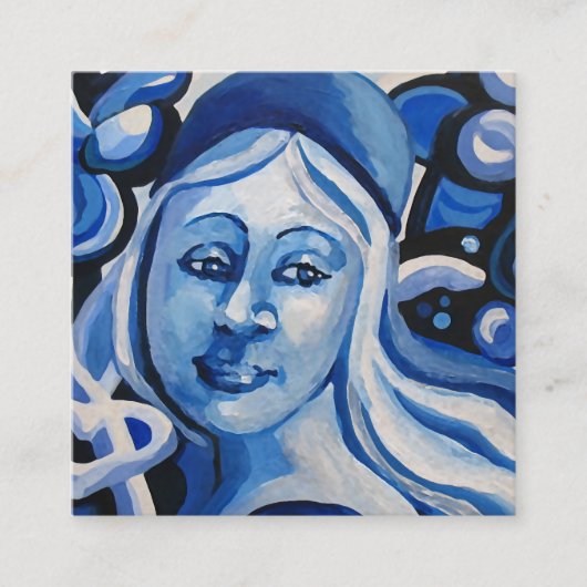 Carte D'appel Fille avec un casquette bleu (Devant)