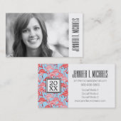 Carte D'appel Flamants roses roses lumineux de l'obtention du (Devant / Derrière)