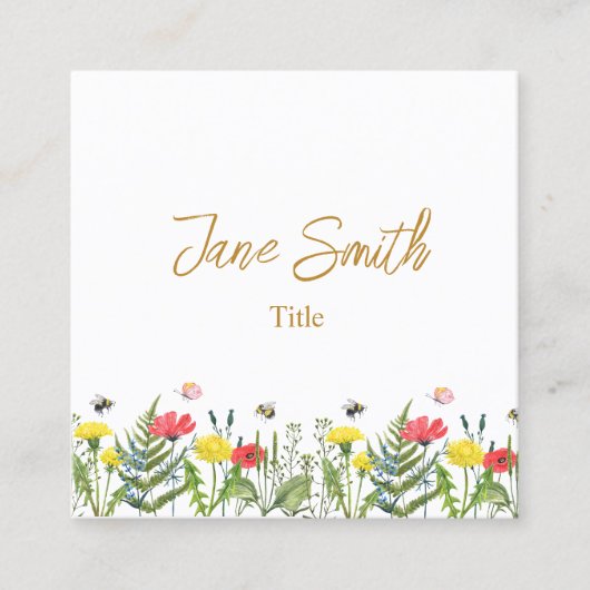 Carte D'appel Fleur aquarelle (Devant)