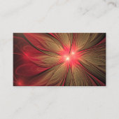 Carte D'appel Fleur fractale de fansy rouge (Devant)