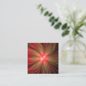 Carte D'appel Fleur fractale de fansy rouge (Debout devant)