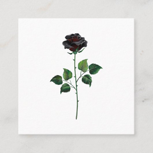 Carte D'appel Fleur rose noire (Devant)