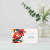 Carte d'appel fleur sauvage (Debout devant)