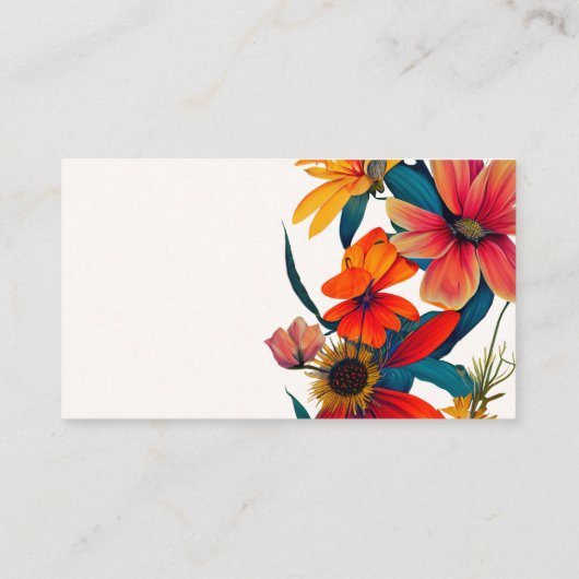 Carte d'appel fleur sauvage (Dos)