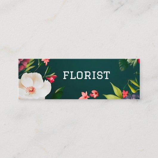 Carte D'appel fleurs et feuillage (Devant)