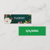 Carte D'appel fleurs et feuillage (Devant / Derrière)