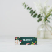 Carte D'appel fleurs et feuillage (Debout devant)
