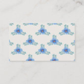 Carte D'appel Floral bleu sur l'aide de la mère blanche (Dos)