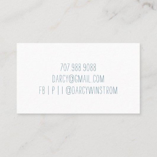 Carte d'appel florale de libellules (Dos)