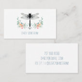 Carte d'appel florale de libellules (Devant / Derrière)