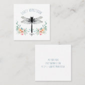 Carte d'appel florale de libellules personnalisées (Devant / Derrière)