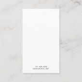 Carte D'appel Flore Élevant Bijoux (Dos)