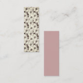 Carte D'appel Flore tendance sans fil noir et blanc (Devant / Derrière)