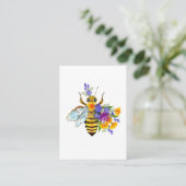 Carte D'appel Flower bee with wild plants (Debout devant)