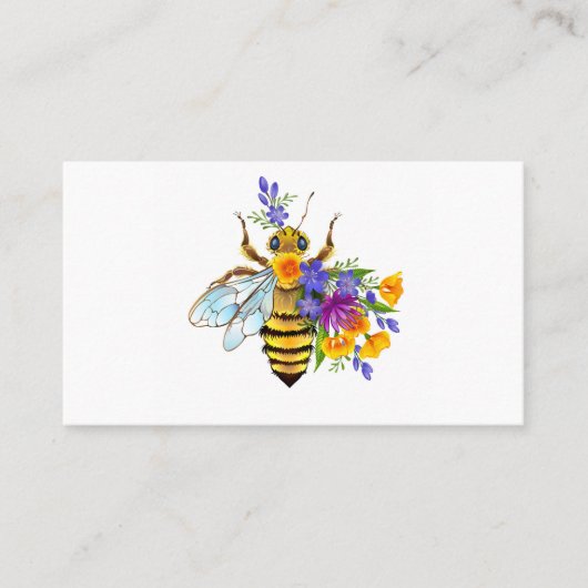 Carte D'appel Flower bee with wild plants (Devant)