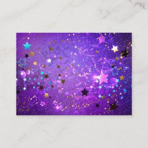 Carte D'appel Fond en feuille de papier violet avec des étoiles