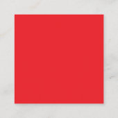 Carte D'appel Fond uni rouge solide  (Dos)