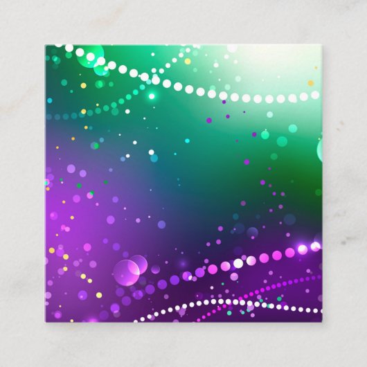 Carte D'appel Fond violet festif de Mardi Gras (Devant)
