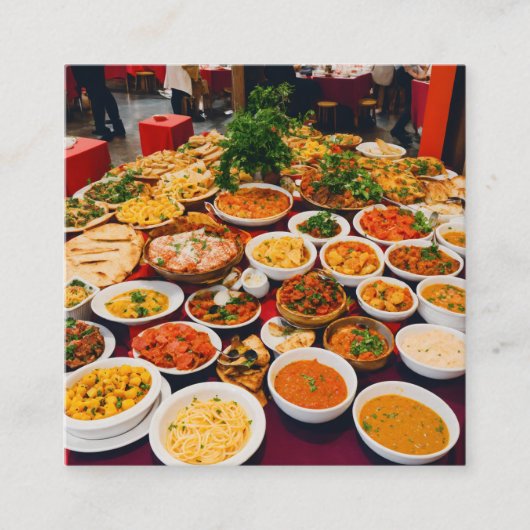 Carte D'appel "Foodie Paradise Contact Card" (Devant)