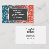 Carte D'appel Funny Barber (Devant / Derrière)