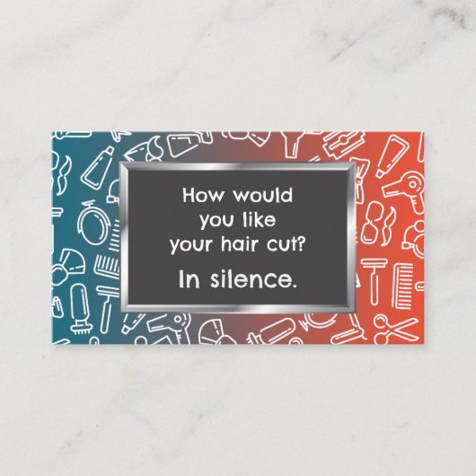 Carte D'appel Funny Barber (Devant)