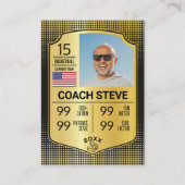 Carte D'appel Funny Coach Trading Card Coach Stats Card Cadeau (Devant)