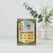 Carte D'appel Funny Coach Trading Card Coach Stats Card Cadeau (Debout devant)