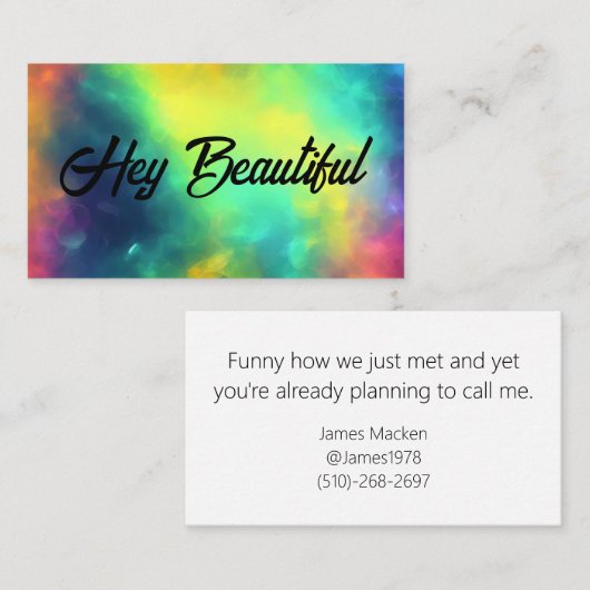 Carte D'appel Funny Guys Call Me Date (Devant / Derrière)