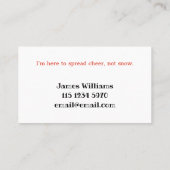 Carte D'appel Funny Santa Greetings (Dos)