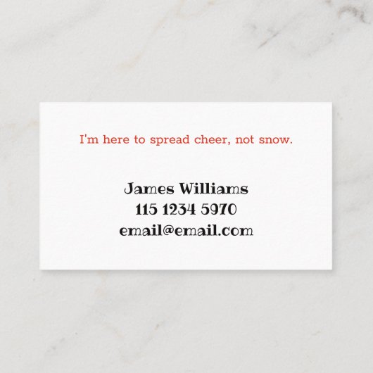 Carte D'appel Funny Santa Greetings (Dos)