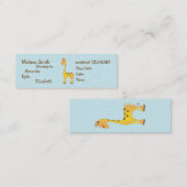 Carte D'appel Girafe (Devant / Derrière)