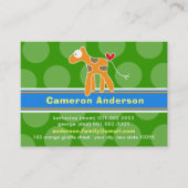 Carte D'appel Giraffe de dessin mignonne Profil de l'enfant colo (Devant)