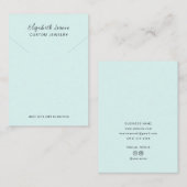 Carte D'appel Glamor Hoops Custom Logo Chic Collection L Blue (Devant / Derrière)