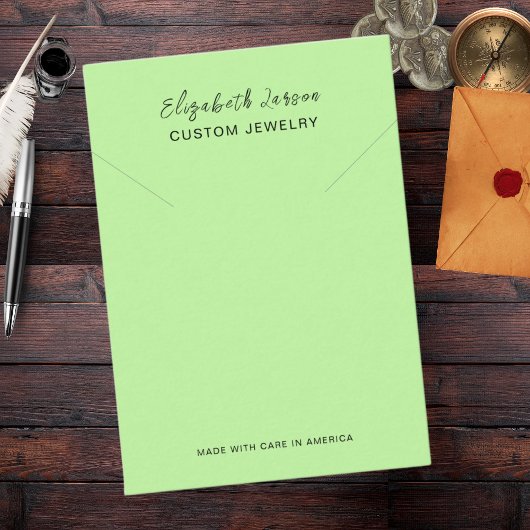 Carte D'appel Glamor Hoops Custom Logo Chic Collection Olive